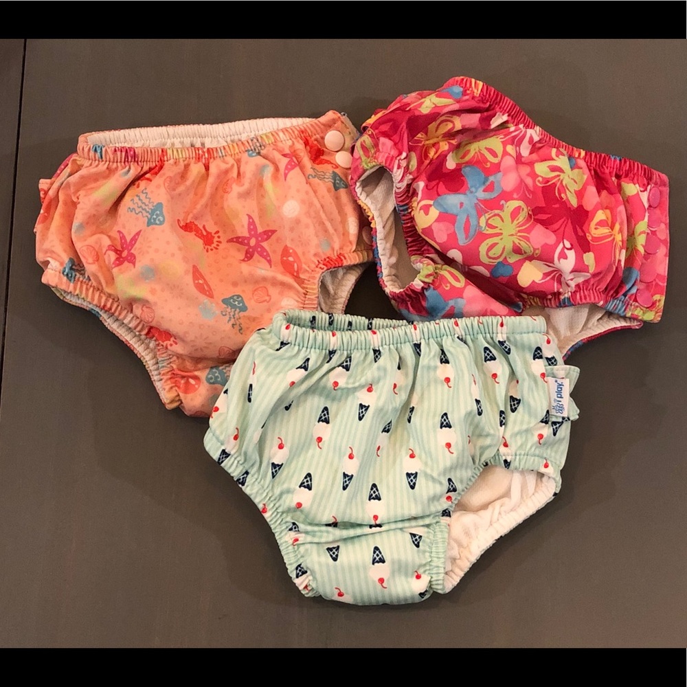 Lot of 3 swim diapers: like new